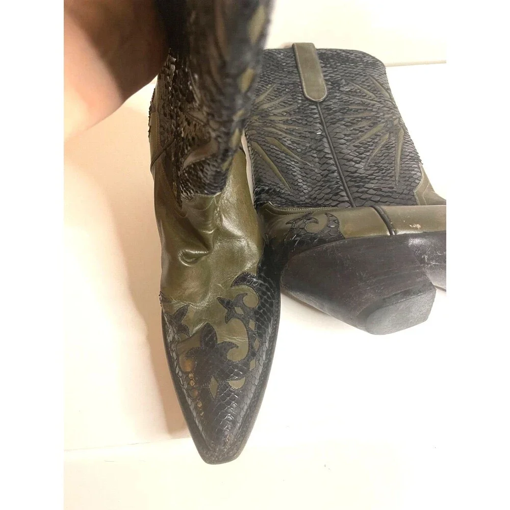 DIOR cowboy Snakeskin boots EXTREMELY RARE. Authentic Galliano 2005-era. - Picture 9 of 12